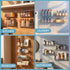 4 Pack, Spice Rack Wall Mount Metal Wall Mounted Spice Rack Organizer for Cabinet Door & Pantry, Space-Saving Kitchen