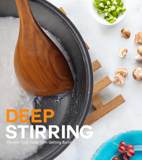 Wooden Spoons for Cooking, Natural Premium Teak Wood, Heat Resistant Cooking Utensils