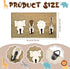 Yookeer Safari Animal Wall Hooks Kids Coat Hooks Wooden Safari Jungle Baby Nursery Wall Decor Decorative Elephant Lion