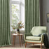W52 L84, 2 StangH Sage Green Velvet Curtains - Rod Pocket Room Darkening Curtain Panels Heritage Plush Heat Insulation