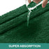 HOMEIDEAS 2 Piece Bathroom Rugs Set, Super Soft Non Slip Microfiber U-Shaped Toilet Bath Mat (Dark Green)