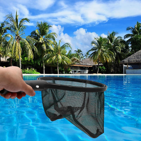 Yardwe swimming pool leaf net swimming pool leaf rake fine mesh frame net small swimming pool strainers fine mesh fish dip net pond bag basket Salvage Net Pool Leaf Skimmer Cleaner liner