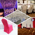 5 Rosette Efavormart PCS White Satin Spandex Stretch Folding Chair Cover for Party Dining Chairs Wedding W/Foot Pockets