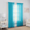 Pairs to Go Victoria Voile Modern Sheer Rod Pocket Window Curtains - 2 Panels, 59 in x 95 in, Turquoise