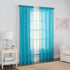 Pairs to Go Victoria Voile Modern Sheer Rod Pocket Window Curtains - 2 Panels, 59 in x 95 in, Turquoise