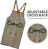 Aprons for Men Women with Large Pockets, Cotton Canvas Cross Back Apron with Adjustable Straps,Kitchen Cooking Baking Bib Work Apron