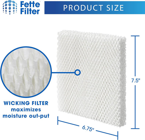 Fette Filter - Filter T Humidifier Wicking Filters Compatible with Honeywell HFT600T HFT600PDQ for Honeywell Tower Humidifier HEV615 Series & HEV620 Series. Includes 2 Replacement Filters.