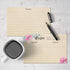 Set of 50 Double Sided Recipe Cards 4x6 Inch, Thick Cardstock with Lines, Large Writing Space (Floral Kraft Look)
