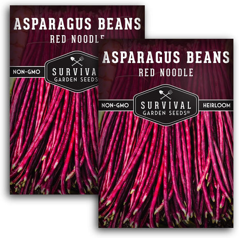 Survival Garden Seeds - Red Noodle Asparagus Bean Seed for Planting -