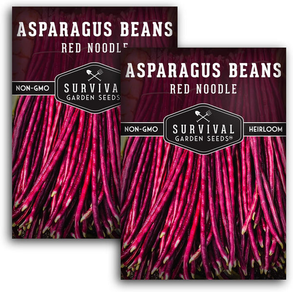 Survival Garden Seeds - Red Noodle Asparagus Bean Seed for Planting -