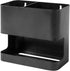 MyGift Black Metal Wall Mount Hair Tools Holder with 2 Slots, Salon Hair Styling Accessories Organizer Rack for Blow
