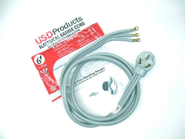 6 Ft Range Cord - 3 Prong