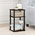 3-Tier 2-Pack, Furinno Just Turn-N-Tube End Table / Side Table / Night Stand / Bedside Table with Plastic Poles