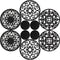 Studio Cornelia's 6 Decorative Heat Resistant Silicone Trivet Mats for Hot Pots and Dishes + 4 Coasters