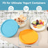 2 Packs 1-Quart Silicone Replacement Bowl Lids for Ultimate Glass Yogurt Containers, Reusable Yogurt Bowl Covers