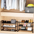 Closet, 3 32.5inch 12-15 Jripae Bamboo Shoe Rack for Tier Longer Shoe Organizer Shelf Holder Storage Pairs Stackable