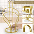 Stainless Steel Paper Towel Holder - Countertop Roll Holder and Napkin Holder Set, Standing with Weighted Base, Gold
