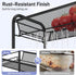 4-Tier 3 TOOLF Rolling Cart, Metal Utility Cart with Hooks, Easy Assemble Mobile Storage Trolley On Wheels, Metal