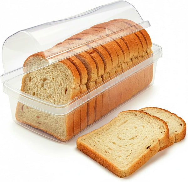 Kitchen Discovery Plastic Bread Box Container Preserve Bread Up To 5 Days