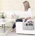 Lib Bedside Caddy, Original Design | Large Size 9.5" x 13.5" | Night Hanging Storage Organizer, Light Gray