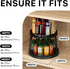 2-Tier 10-Inch Simple Houseware Lazy Susan Spice Organizer, Diameter, Rustic Brown