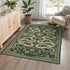 3x5 Snake Area Rug Washable Non-Slip Forest Green Gothic Witchy Fantasy Small Indoor Rugs for Entryway Soft Low-Pile