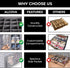 ALCOVA Shoe Organizer for Closet, Sandal Organizer with Mesh Pocket, Adjustable Dividers, Clear Lid Cover, Fits up to