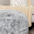 20x20x12 Inches Asuprui Grey Ottoman Foot Rest NO Filler Pouf Ottoman Unstuffed Round Pouf Seat Bean Bag Chair Foldable