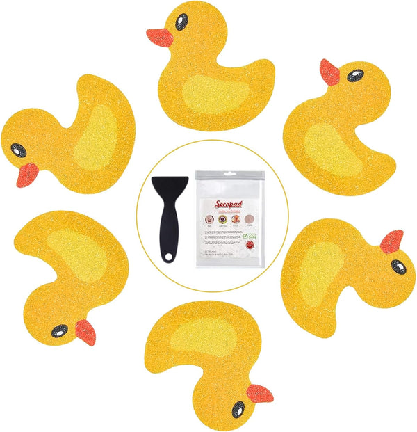 Secopad Non Slip Bathtub Stickers, Duck Adhesive Kids Anti Slip Decal Treads