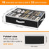 Under the Bed Shoe Storage Organizer - Extra Large Underbed Container, 2 Pack Fits 32 Pairs, Black