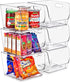6 Pack) Sorbus Stackable Storage Bins Open Front, Clear Stackable Storage Bins, Pantry Bins for Storage