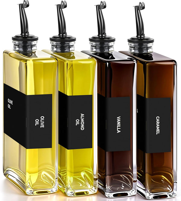 Spaceneat Olive Oil Dispenser Bottle - Includes 44 Kitchen Essential Labels -