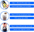 Gravity Electric Pepper and Salt Grinder Set, Battery Operated Mill with Blue LED Light, One Hand Operation, Adjustable