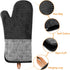 Kitchen Oven Mitts Set of 4, Non-Slip Cotton, Heat Resistant & Machine-Washable, Includes Long Mit, Mini Mitts & Pot