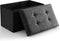 CUYOCA Storage Ottoman Cube Small Footrest Foldable Seat Foot Stools Square Tufted