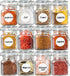 20 Pack 4 oz 4oz SKOCHE Spice Jars Small Glass Jars with Airtight Hinged Lids, Spice Herb Jars with Labels and Silicone