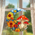 2D Flat Faux Stained Glass Mushroom Acrylic Ornament, Mushroom Ornaments for Christmas Tree, Mushroom Gifts for Women
