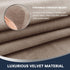 Sofa Arm Covers Stretch Velvet Plush Anti-Slip Protector for Couch Armrest, Set of 4, Taupe