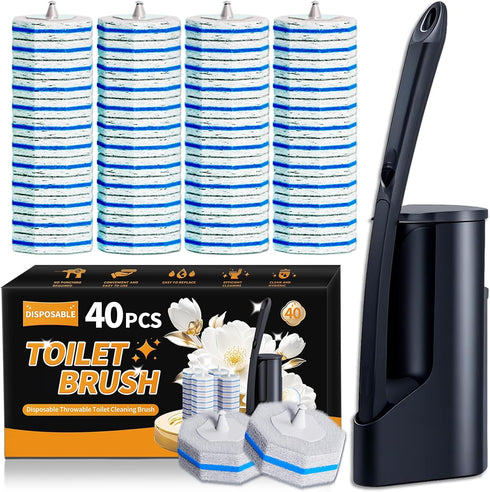 FAMYLI Disposable Toilet Brush - Toilet Bowl Cleaner, Toilet Cleaning Supplies, Toilet Brush