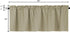 Window Valance Curtain for Kitchen, Bathroom, Living Room, Blackout Treatment, 54 x 18 Inches, 1 Panel