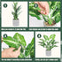 16" Small Fake Plants - Artificial Tropical Faux Plants for Indoor Desk Decor, Sage Green
