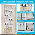 ZKXNBXX 24 ZHXNBXX Over The Door Shoe Organizers with Mesh Pockets Shoe Organizer Storage Hanging SimpleHouseware Shoe