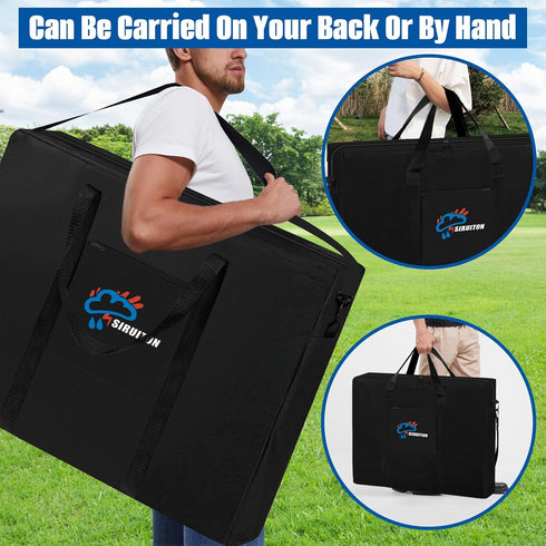 600D 25" 25" x4.7 4FT SIRUITON Folding Table Storage Bag, Portable WaterProof Carry Bag for Folding Picnic/Camp Tables