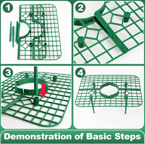 Qumenan 5 Pack 4 Strawberry Plant Support Square Strawberry Supports for Garden Green Holder Plastic Stand with Sturdy