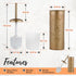 Set, Sets Autumn Alley Antique Gold Toilet Brush and Holder Standing Toilet Brush for Modern Bathroom Decor, Soft Gold