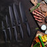 RAXCO 10-in-1 Knife Set - 5 Kitchen Knives and 5 Kitchen Gadgets, Perfect for Small Kitchen (Black)