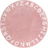 Lahome ABC Pink Round Rug for Girls Bedroom - 3ft Washable Small