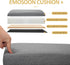 Emosoon 16.5x16.5x11.8in Tall Ottoman with Storage Collapsible Fabric Small Slim Folding Ottoman Furniture with Handles