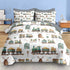 Set 5 Sets Pamnest Comforter Twin Size, Cute Cartoon Train Pcs Bedding for Kids and Adults, Green Barn Tree Bed Sheet