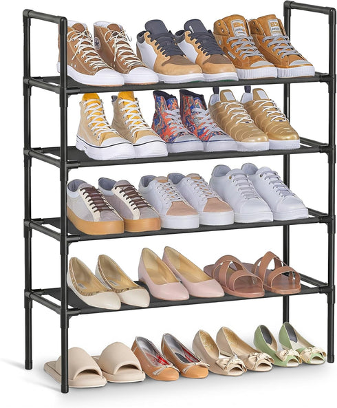 SONGMICS 4-Tier Shoe Rack, Shoe Storage for Hallway Closet, Slim and Space-Saving,